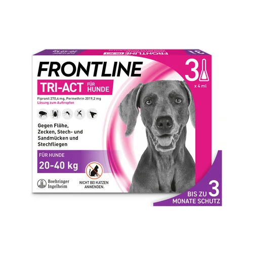 Frontline Tri-Act Gegen Zecken, Flöhe Und Fliegende Insekten Für Hunde – Bild 5